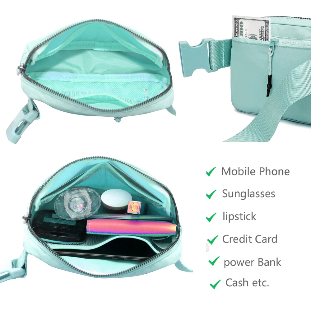 Fanny Belt Bag Waist Pack Crossbody Bags Bum Bag for Running Hiking Travel Wo...