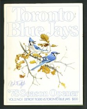 4-14-1978 OPENING DAY MARK FIDRYCH AUTOGRAPHED TORONTO BLUE JAYS PROGRAM HQ AUTO