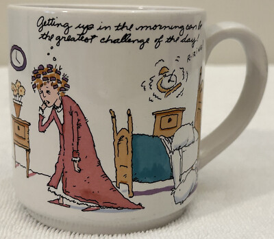 Getting Up in the Morning is the Greatest Challenge Vintage Coffee Cup Mug