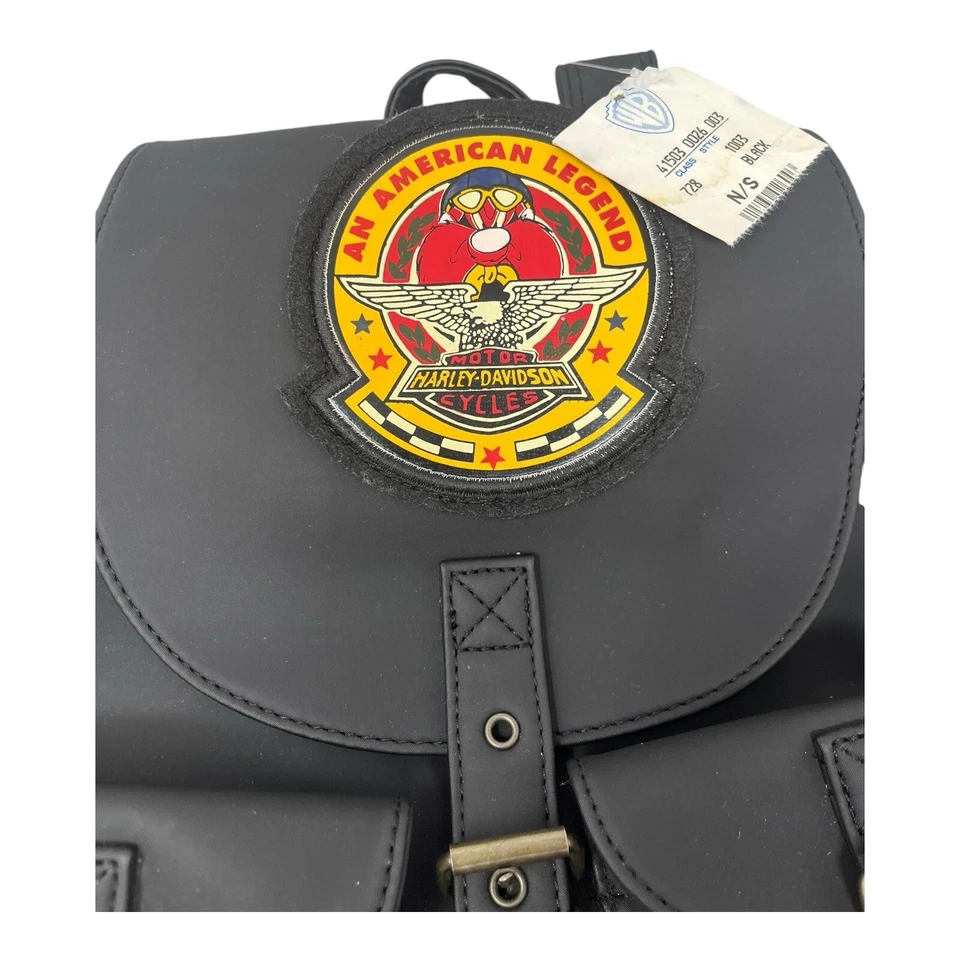 复古 Harley Davidson Looney Toons Taz Wiley Yosemite 华纳兄弟背包 NOS — 第 4/4 张图片