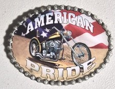 American Pride Metal Belt Buckle First Issue Of Ride Hard Live Free Collection
