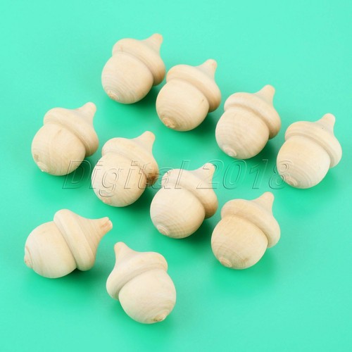 Muñeca clavija de madera en blanco bellota sin terminar 35*24 mm juguete creativo artesanal para niños 10 piezas - Imagen 6 de 12
