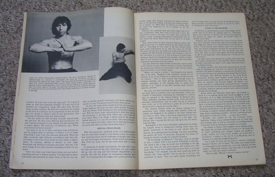 'BLACK BELT' Martial Arts Magazine, December 1973, Eric Lee eBay