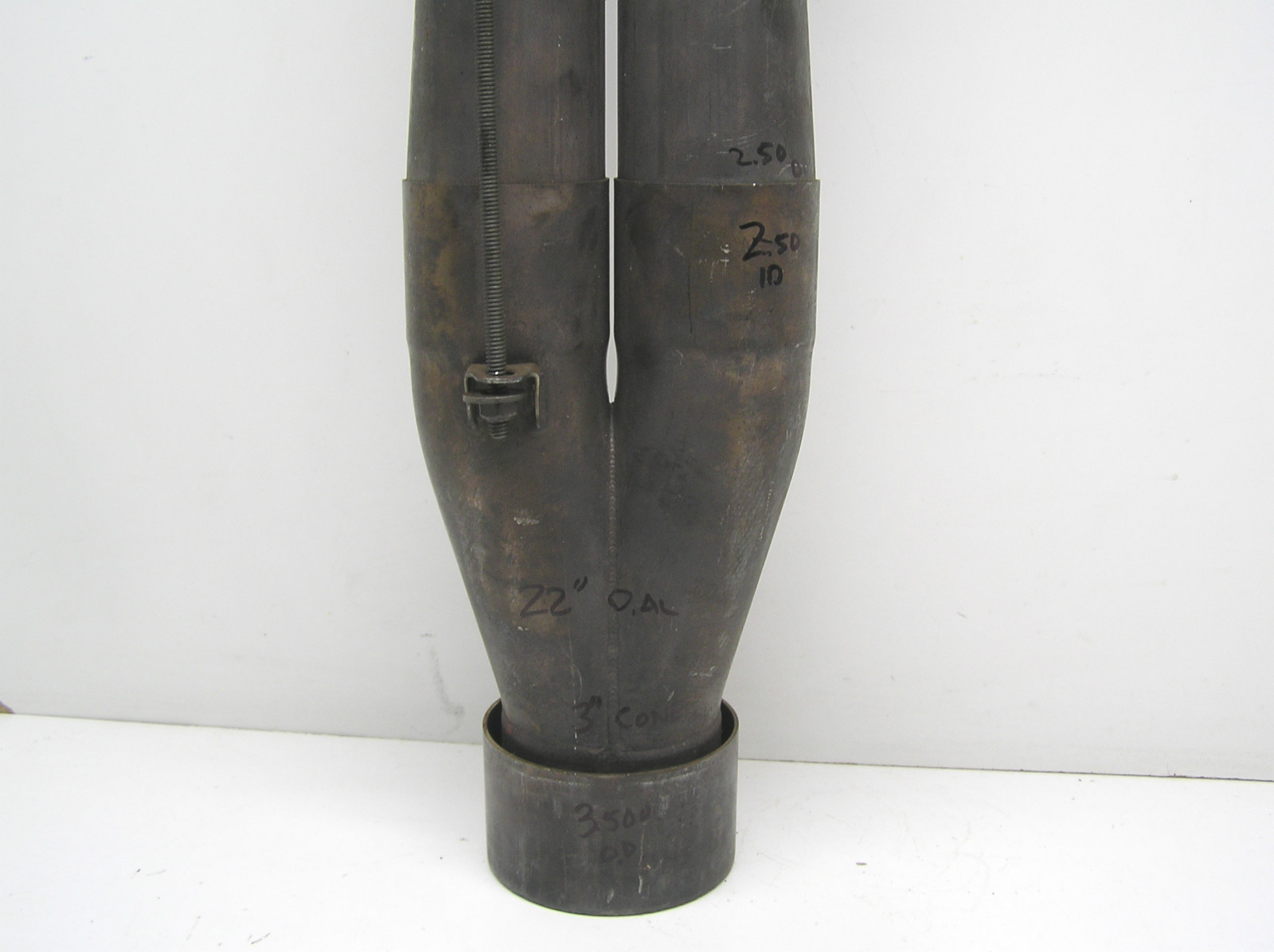 1 TRIY COLLECTOR 2.0" In 3.5 out x 22" Long STAINLESS NASCAR RACE