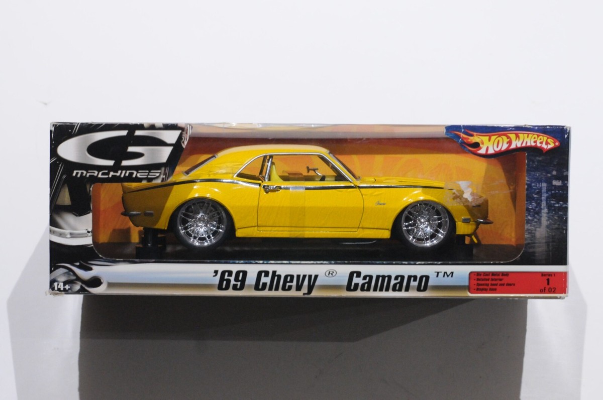 HOT WHEELS G MACHINES 1969 CHEVY CAMARO YELLOW SCALE 1:18 NEW | eBay