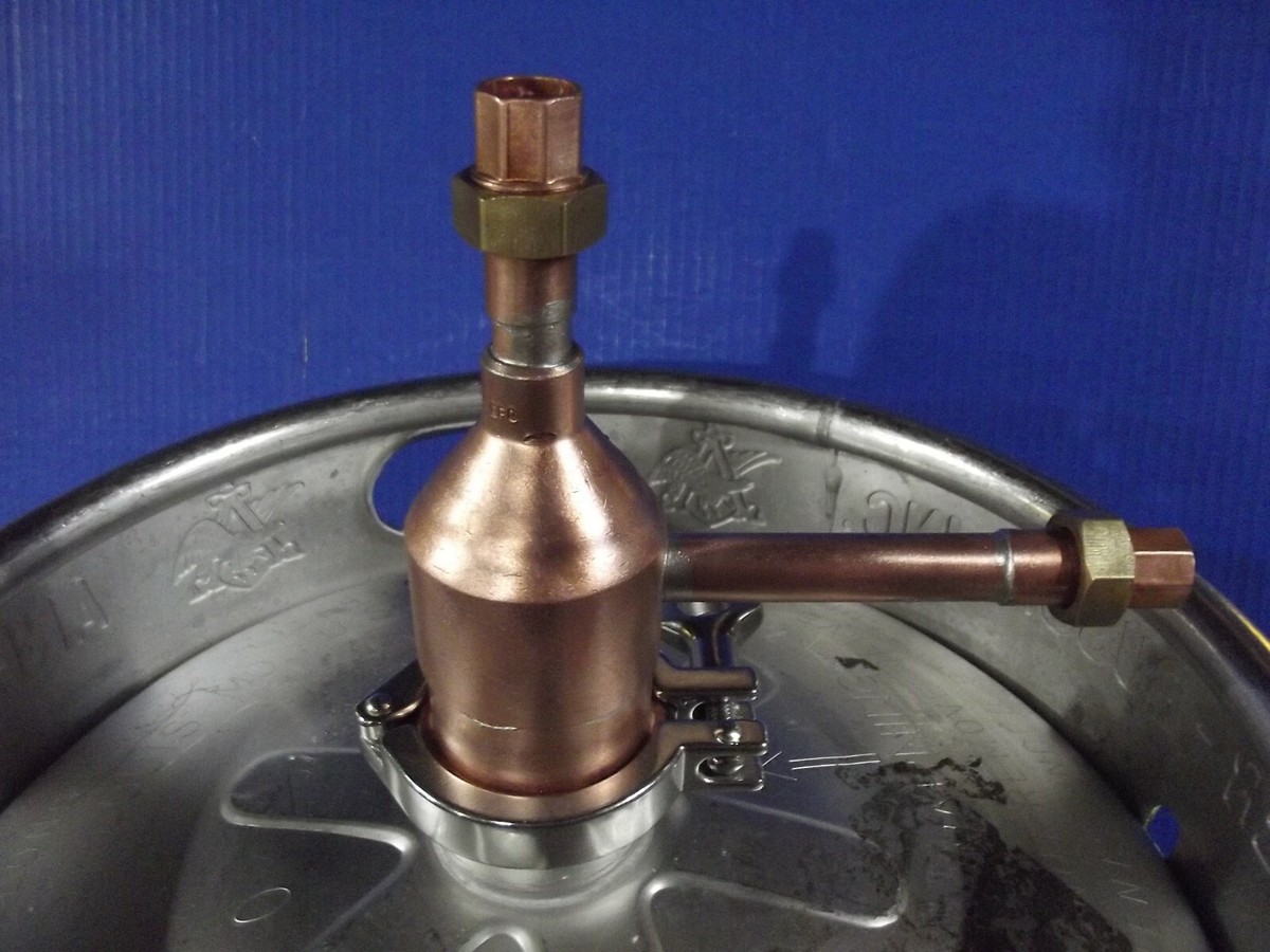 2 x 1/2 Copper Thumper Beer Keg Moonshine Kit Still Head 2 Tri Clamp