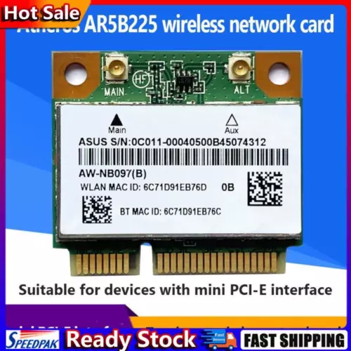 Wireless Card Bluetooth-Compatible Network Card 2.4Ghz 300M Mini PCI-E WiFi Hot