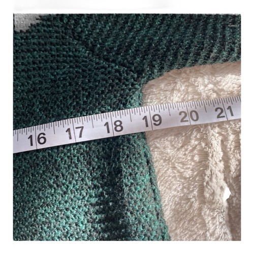 John + Jenn Womens Size XS Knit Dark Green Sweater Fringe Tassels Round Neck - Picture 10 of 15