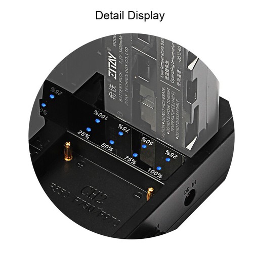 ZITAY 4-Channel Battery Charger Fit For NP-F550/F570/F750/F970/F980 Battery - Picture 6 of 7