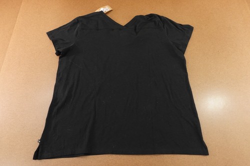 Eddie Bauer Womens Size XL Black Short Sleeve V Neck Tempo Tee NWT - Foto 4 di 10