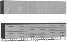 Ulti-MATE Garage UG22141S 14-Piece Cabinet Kit in Stardust Silver Metallic