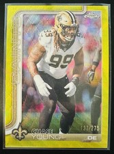 2025 Topps Chrome Football Chase Young Yellow Wave #/275