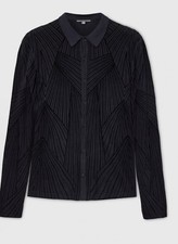 John Varvatos Mens Black Geometric Long Sleev...
