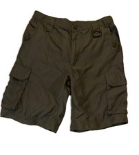 Boy Scouts Of America Boys Cargo Green Nylon Shorts Size Youth Large