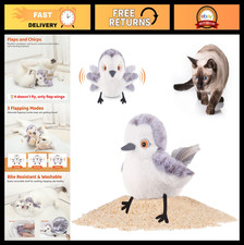 Interactive Cat Toy - Rechargeable Flapping Bird, Chirping Sandpiper, Kitten Exe