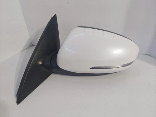 USED 2012-2013 KIA OPTIMA FRONT LEFT DRIVER SIDE MIRROR WHITE 87610-4C010 OEM