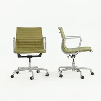 2010 Herman Miller Eames Aluminum Group Management Desk Chair Leather 6x Avail