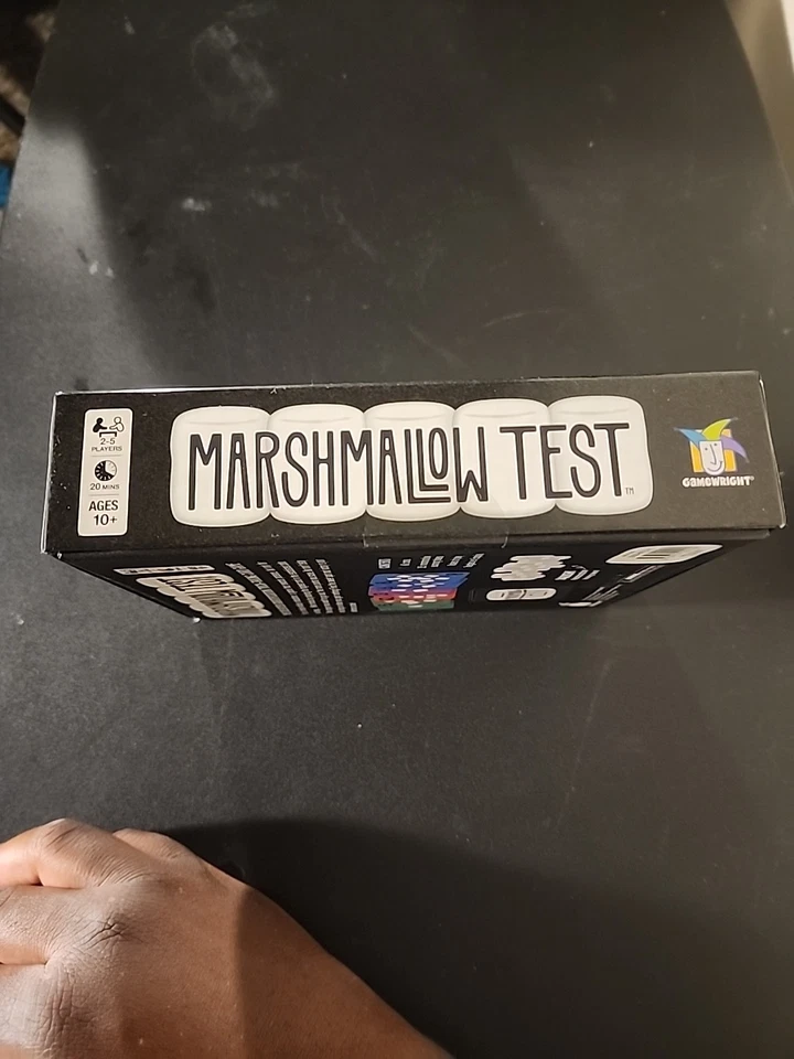 Marshmallow Test - Juego de cartas para tomar trucos de Gamewright 100 % completo, difícil de encontrar, fuera de existencia Foto 2 de 3