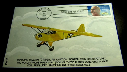 UNITED STATES HAND PAINTED FIRST DAY COVER SIGNED C & C SCOTT C129