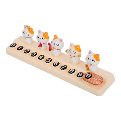  Fortune Cat Auto-Parktelefone, Nummernschild, Kunststoff-Telefone,