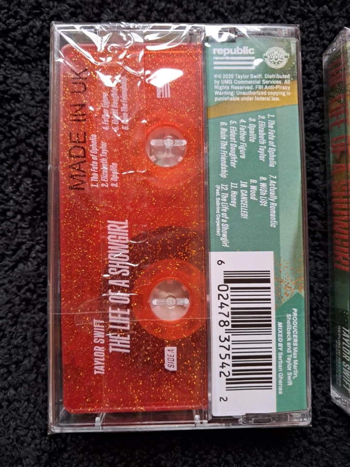 TAYLOR SWIFT The Life of a Showgirl sealed cassette MINT sweat and vanilla - Image 3 of 3