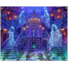 New Best 10x8ft Fabric Halloween Spooky Medieval Castle Photography Backdrop