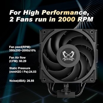 BLACK - SCYTHE MUGEN 6 DUAL FAN BLACK EDITION CPU AIR COOLER, INTEL LGA1700,