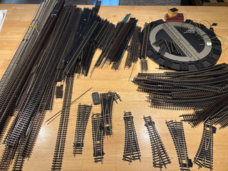 Large oo gauge track joblot incl Hornby and peco. Model railway.