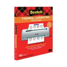 Scotch TP5854100 5 mil 8-1/2" x 11" Thermal Laminating Pouches (100/Pack) New