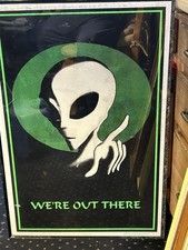 Vintage 1996 we're out there alien #905 plakat z czarnym światłem bardzo duży