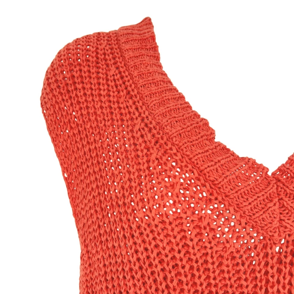 Velvet By Graham & Spencer Peach Knit V-Neck Sleeveless Sweater Size XS - Image 3 of 4