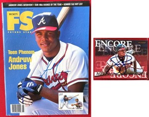 Andruw Jones - Atlanta Braves - Baseball Hall of Fame - Autographed Set