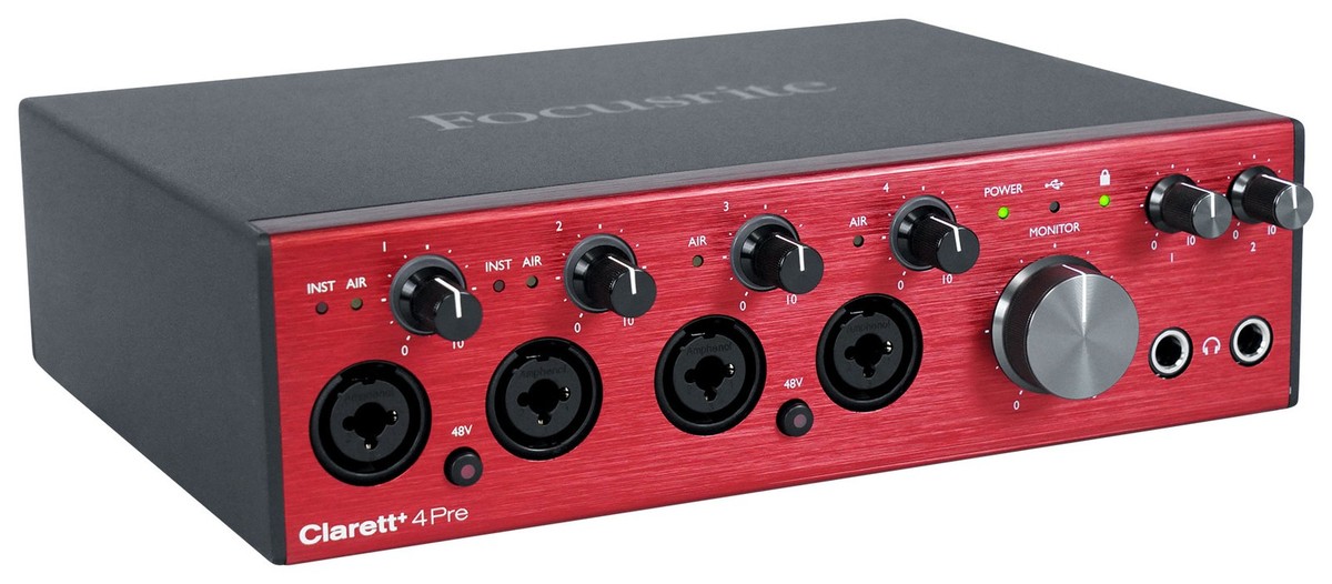 Focusrite Clarett 4pre Thunderbolt Audio Interface Ship for sale