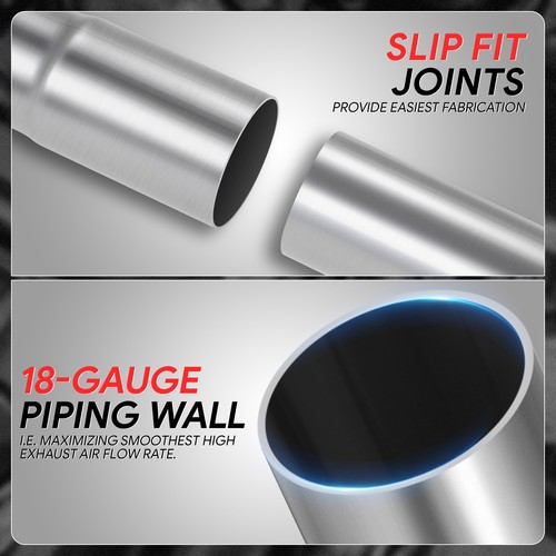 2" Inch OD DIY Custom 45 & 180 Degree U Bends Pipe Exhaust Tubing Mild Steel - Picture 3 of 6