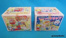 Vintage New 1980s Set of Two Koeda Chan Miniature Candy Car Shop Restaurant Bus