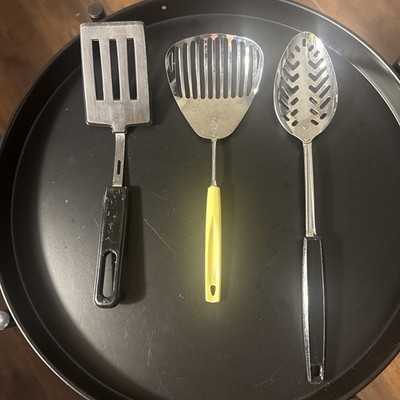 Vintage Ekco A&J Slotted Spatula Skimmer Spoon Kitchamajig Utensil Lot 3 PC USA