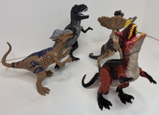 Kid Galaxy Lot of 4 Posable Dinosaurs All w/Lights  Sounds T-Rex  More