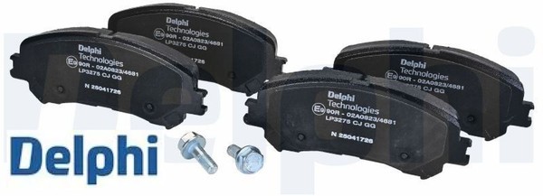Delphi LP3275 Bremsbelagsatz FüR Scheibenbremse Bremsbelagsatz FüR Renault-image