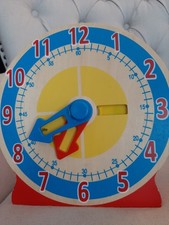 Melissa  Doug Turn  Tell Wooden Clock - Educational Toy With 12 Reversible
