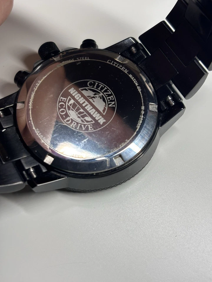 Мужские часы Citizen Eco-Drive Nighthawk Blackout нержавеющая сталь CA0295-58E - Изображение 4 из 4