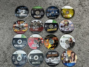 130 Mixed Video Game Disc Lot, FOR PARTS/REPAIR ONLY, Scratched & Cracked AS-IS