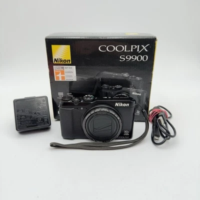 Nikon Coolpix S9900 Schwarz OVP - Kompakte Digitalkamera - Getestet Gebraucht - Bild 1 von 4