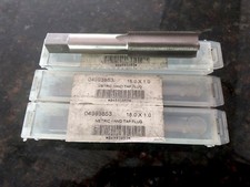 (3x) Tungsten Steel Hand Tap Size M18 x 1.0 Bottom /Plug & Taper RH Metric