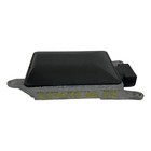 Black rectangular Porsche Macan right passenger blind spot radar module with visible wiring and yellow text “8T0907568B.”