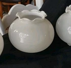 Vintage Milk Glass Glass Lamp Shade Ruffled top 1.5" fitter OTHERS AVAIL