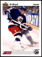 Ed Olczyk Winnipeg Jets 1991 Upper Deck #387 NHL Hockey Card