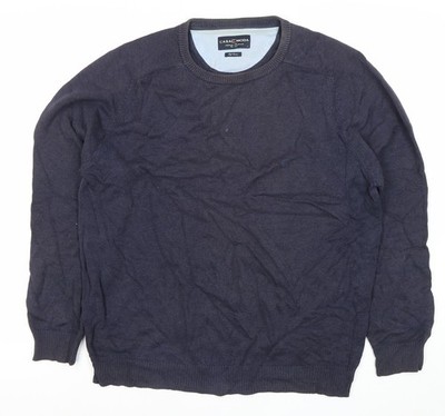 Casa Moda Herren Pullover Pulli blau Baumwolle Rundhals L