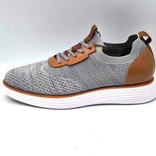 Bruno Marc Men's MaxFlex Oxford Dress Sneakeers  Gray and Brown Size 7.5