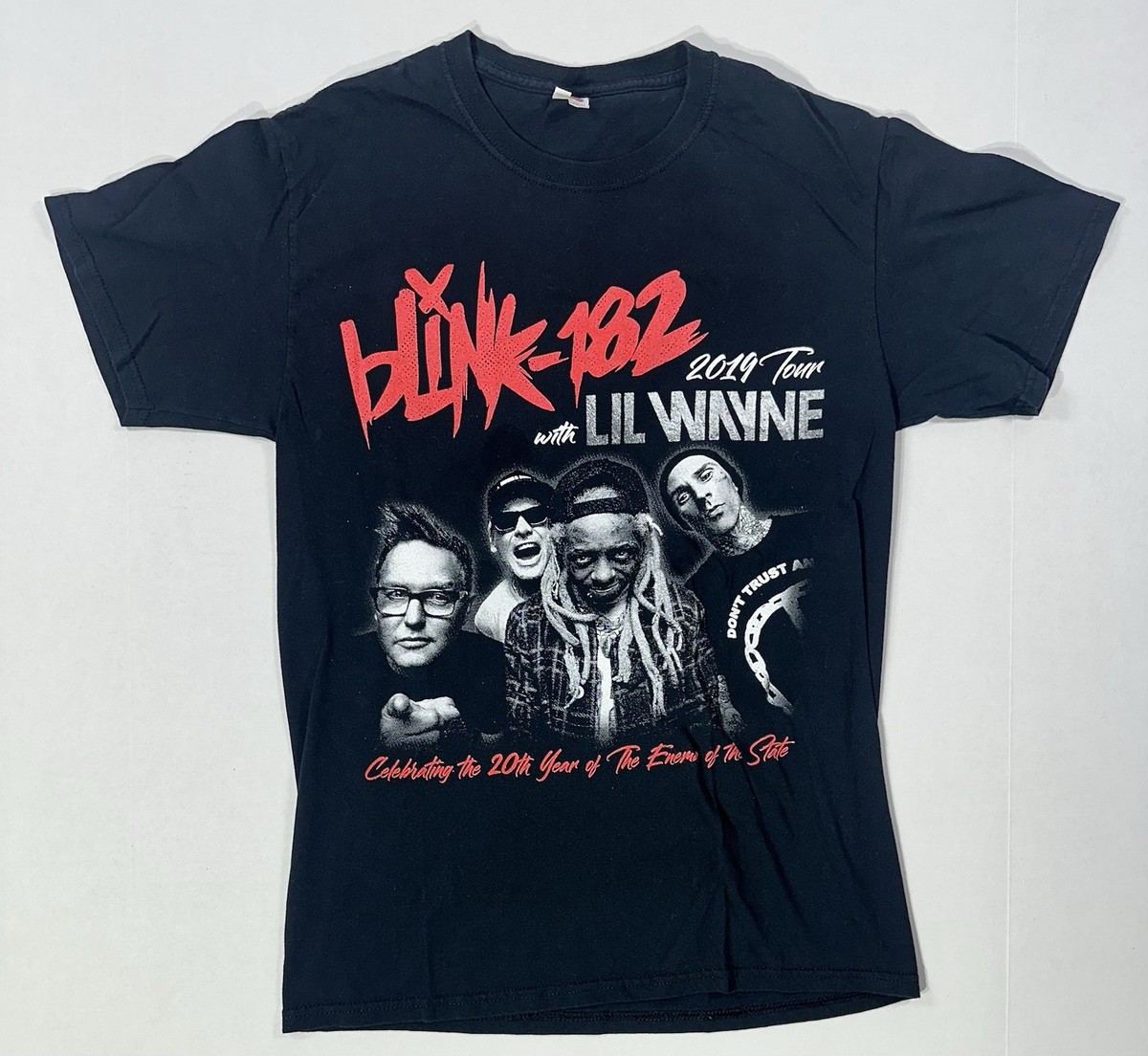 Blink-182 Lil Wayne Tour T-Shirt 2019 Mens Small Double Sided Band