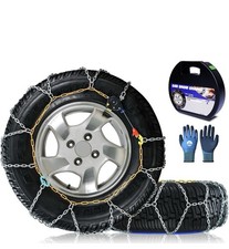 2 Pack Snow-Chains Auto Fixing for Passenger Car, Pickup Trucks and SUVs